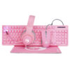 Kit De Teclado Y Mouse Gamer Marvo Cm418 Inglés Us De Color Rosa