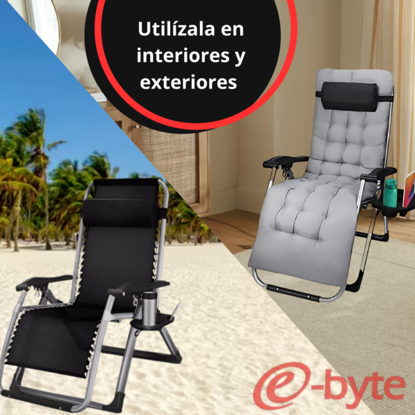 Silla Cero Gravedad Colchoneta Portavaso