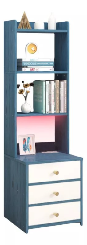 Buro Recámara Multiusos Estante Luz Led