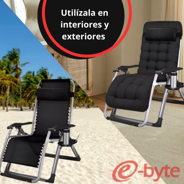 Silla Cero Gravedad Colchoneta Portavaso