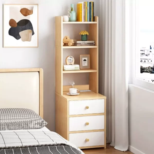 Buro Recámara Multiusos Estante Luz Led