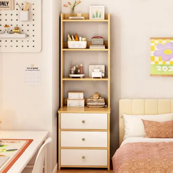 Buro Recámara Multiusos Estante Luz Led