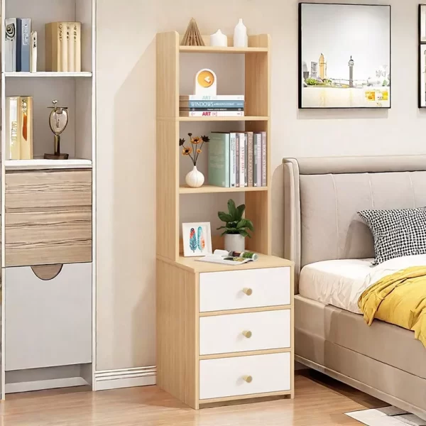 Buro Recámara Multiusos Estante Luz Led