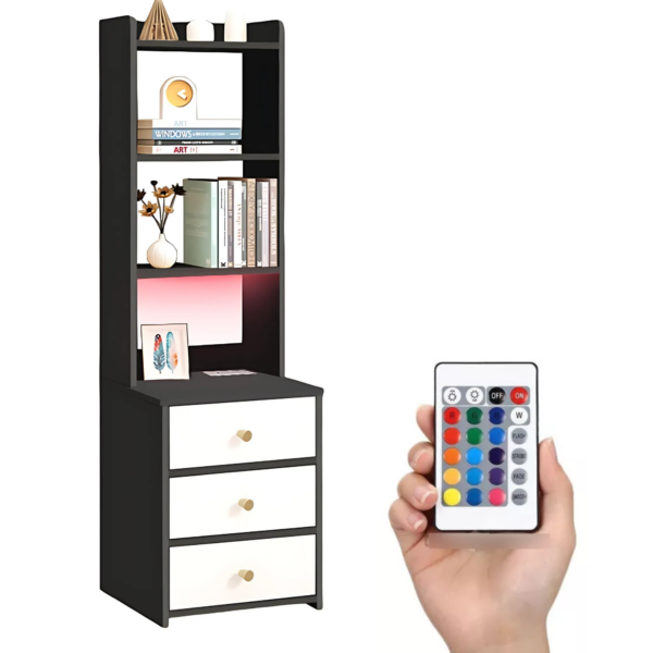 Buro Recámara Multiusos Estante Luz Led