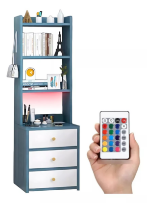 Buro Recámara Multiusos Estante Luz Led